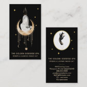 *~* Goddess Mystic Moon Water Urn Stars Hand Visitekaartje (Voorkant / Achterkant)