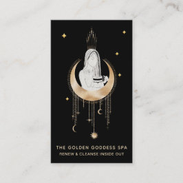 *~* Goddess Mystic Moon Water Urn Stars Hand Visitekaartje