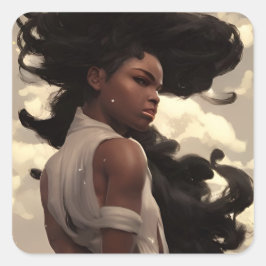 Goddess of Beauty Vierkante Sticker
