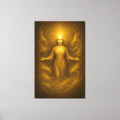 Goddess of Golden Revelation – Radiant Light Aura  Canvas Afdruk (Voorkant)