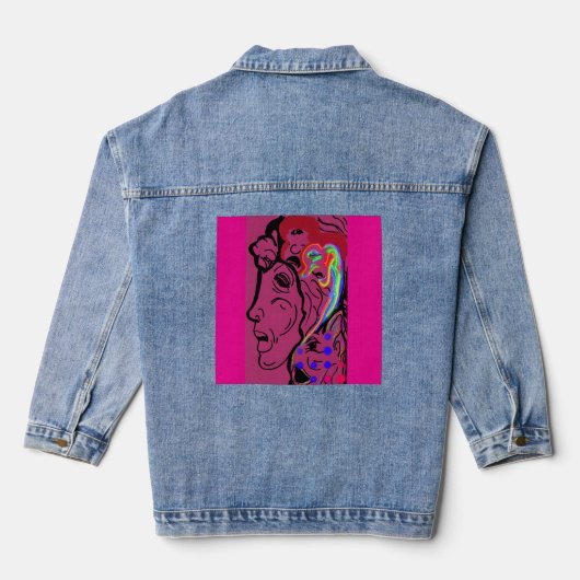 Goddess of Land and Sea Denim Jacket (Achterkant)