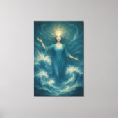  Goddess of Oceanic Radiance – Tidal Light Aura Ar Canvas Afdruk (Voorkant)