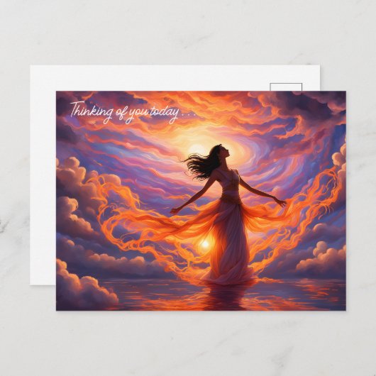 Goddess of the Sky Creating Light Briefkaart (Voorkant / Achterkant)