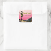 *~* Goddess Ombre Pastel PINK Glitter BEDANKT U Vierkante Sticker (Tas)