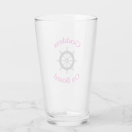 "Goddess on board" Glas (Achterkant)