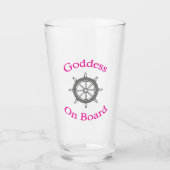 "Goddess on board" Glas (Voorkant)
