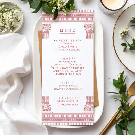 Goddess Party Feestmenu in roze Menu