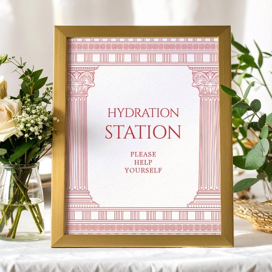 Goddess Party Hydratatie station bord Poster