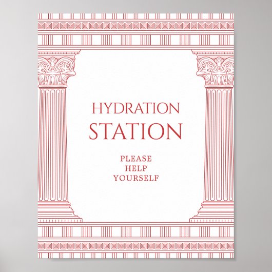 Goddess Party Hydration station teken Poster (Voorkant)