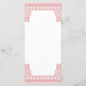 Goddess Party Menu in het roze (Achterkant)