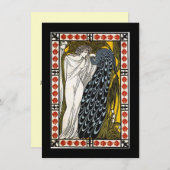 Goddess & Peacock Toga Party Invitation Kaart (Voorkant / Achterkant)