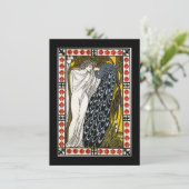 Goddess & Peacock Toga Party Invitation Kaart (Staand voorkant)