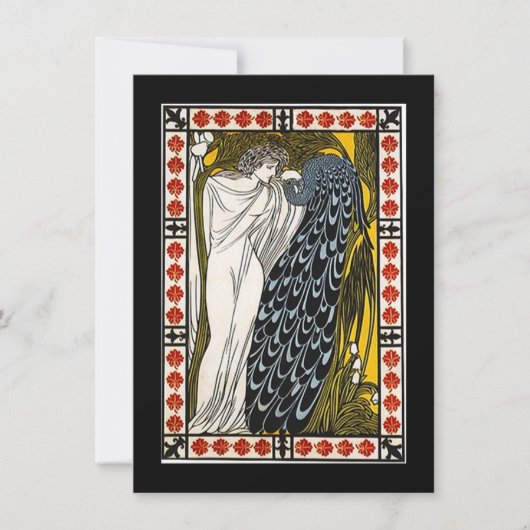 Goddess & Peacock Toga Party Invitation Kaart (Voorkant)