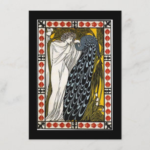 Goddess & Peacock Toga Party Invitation Kaart