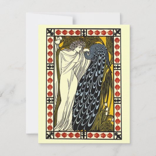 Goddess & Peacock Toga Party Invitation Kaart (Voorkant)