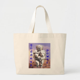Goddess Power - Venus of Willendorf Grote Tote Bag
