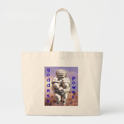 Goddess Power - Venus of Willendorf Grote Tote Bag (Voorkant)
