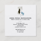 *~* Goddess Praying Spiritueel Sacred Floral Paste Vierkante Visitekaartje (Achterkant)