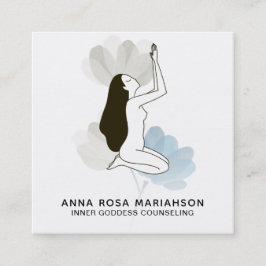 *~* Goddess Praying Spiritueel Sacred Floral Paste Vierkante Visitekaartje