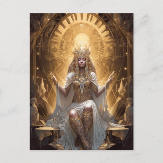 Goddess Queen Fantasy Art Briefkaart (Voorkant)