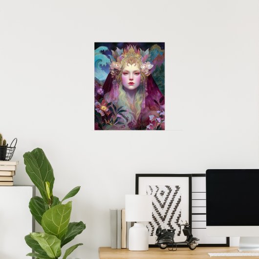 Goddess Queen Fantasy Wall Art Print (Thuiskantoor)