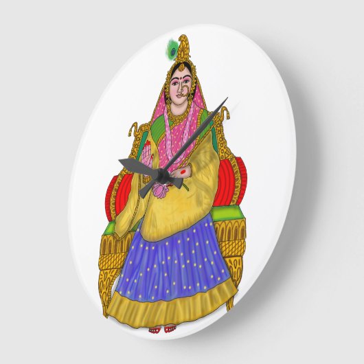 Goddess Radha Clock Grote Klok (Hoek)