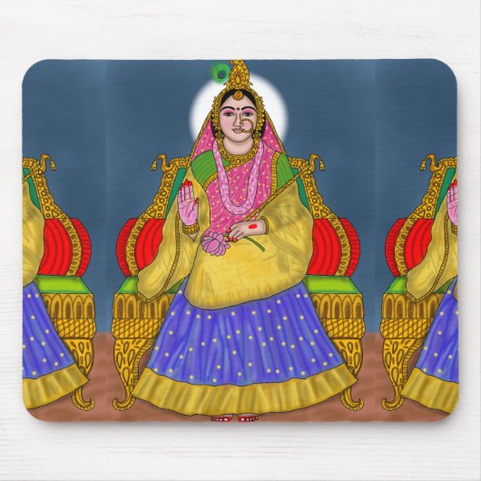 Goddess Radha Mouse Pad Muismat (Voorkant)
