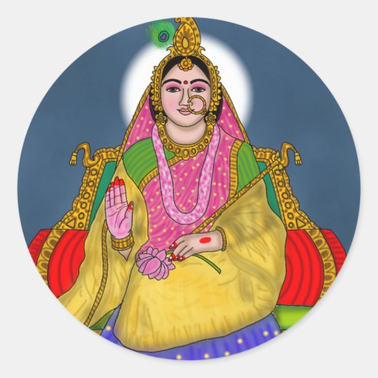 Goddess Radha Sticker (Voorkant)