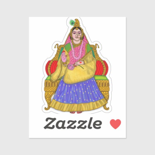 Goddess Radha Sticker (Vel)