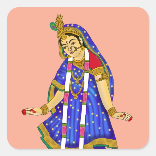 Goddess Radha Sticker (Voorkant)