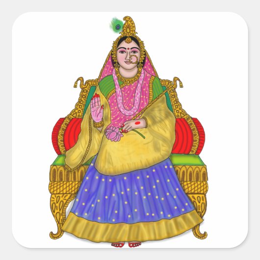 Goddess Radha Sticker (Voorkant)