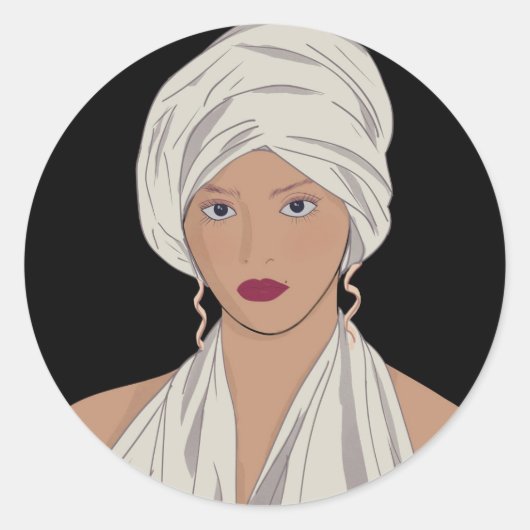 Goddess Ronde Sticker (Voorkant)