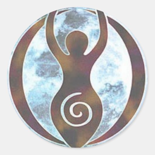 Goddess Ronde Sticker (Voorkant)