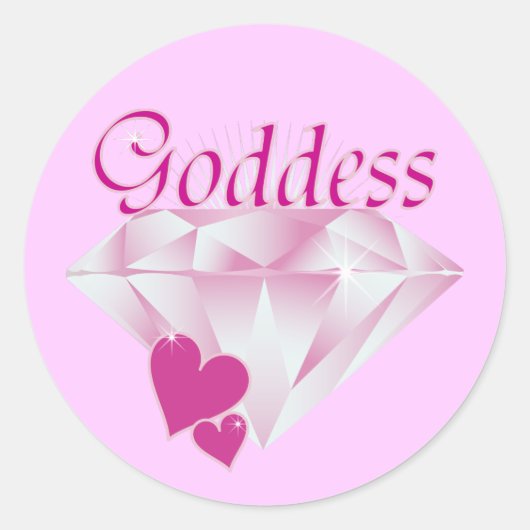 Goddess Ronde Sticker (Voorkant)