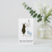 *~* Goddess Sacred Floral Pastel Meditation Spa Visitekaartje (Staand voorkant)