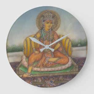 Goddess Samanya Lakshmi  Gouache Painting Grote Klok