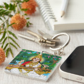 Goddess Saraswati Keychain (Voorkant Rechts)