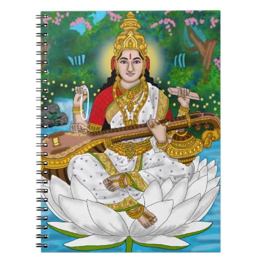 Goddess Saraswati Notitieboek (Voorkant)