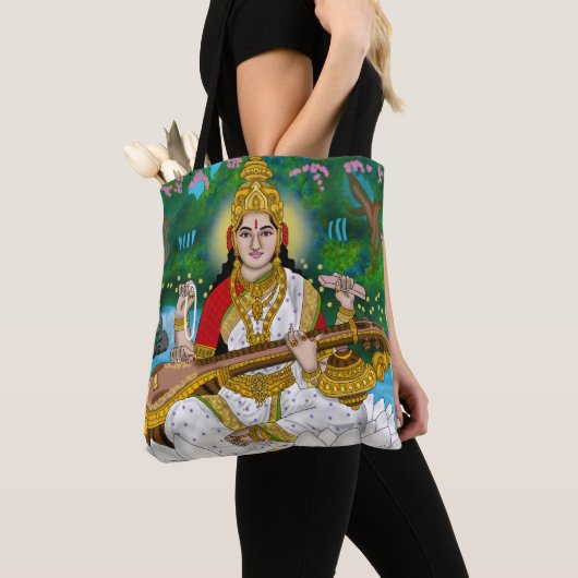 Goddess Saraswati Tote Tote Bag (Dichtbij)
