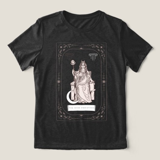 Goddess Selene Tarot Tri-Blend Shirt (Design voorkant)