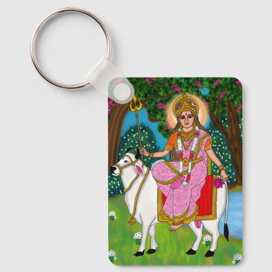 Goddess Shailputri Keychain (Voorkant)
