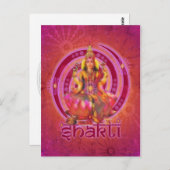 Goddess SHAKTI/LAKSHMI Briefkaart (Voorkant / Achterkant)