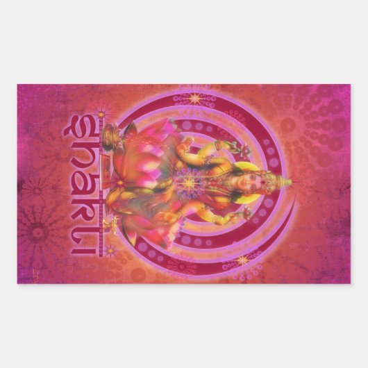 Goddess SHAKTI/LAKSHMI Rechthoekige Sticker (Voorkant)