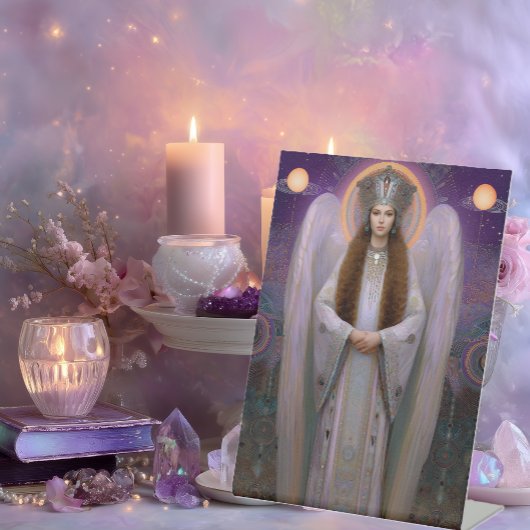  Goddess Shekinah High Frequency Kabbalist Art Reclamebord Met Voetstuk