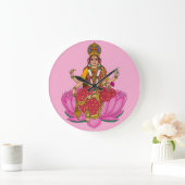 Goddess Siddhidatri Wall Clock Grote Klok (Huis)