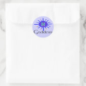 Goddess Sun en Stars Ronde Sticker (Tas)