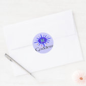 Goddess Sun en Stars Ronde Sticker (Envelop)