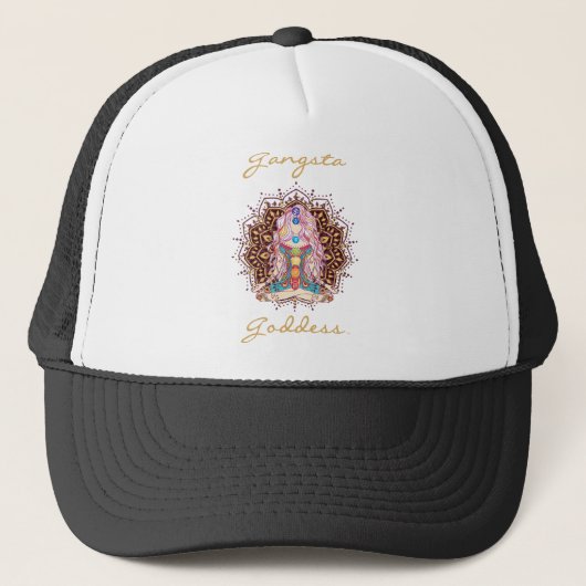 Goddess Swag ~ Gangsta Goddess™ Trucker Hat Pet (Voorkant)