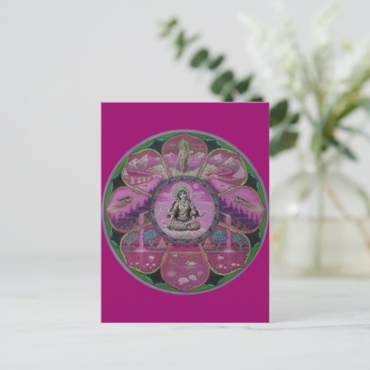 Goddess Tara Mandala briefkaart (Staand voorkant)