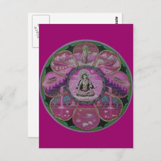 Goddess Tara Mandala briefkaart (Voorkant / Achterkant)